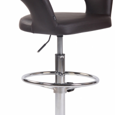 Barová židle Jaen, syntetická kůže, hnědá - 1
