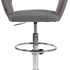 Barová židle Jaen, textil, šedá - 2