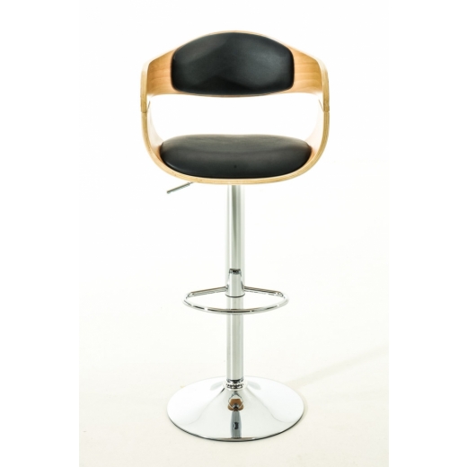 Barová židle King (SET 2 ks), syntetická kůže, černá - 1