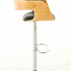 Barová židle King (SET 2 ks), syntetická kůže, černá - 2