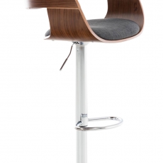 Barová židle Kingston, textil, ořech / tmavě šedá - 1