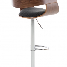 Barová židle Kingston, textil, ořech / tmavě šedá - 4