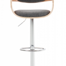 Barová židle Kingston, textil, přírodní / světle šedá - 1