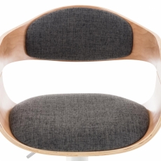 Barová židle Kingston, textil, přírodní / světle šedá - 5