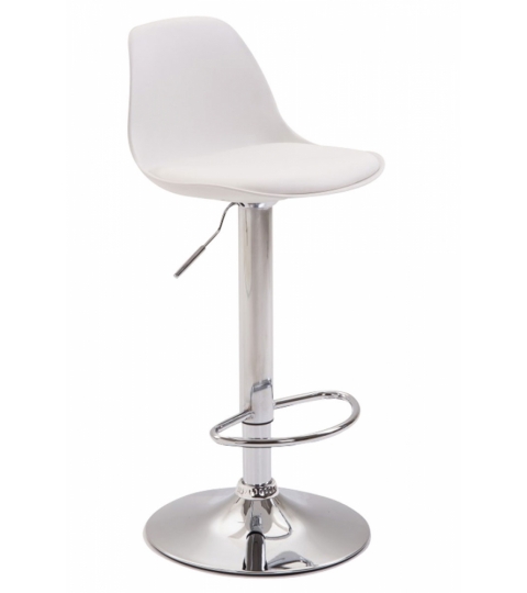 Barová židle Kyla II., syntetická kůže, bílá