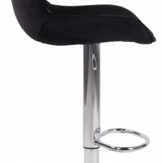 Barová židle Lentini, samet, chrom / černá - 3