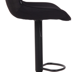 Barová židle Lentini, textil, černá / černá - 3