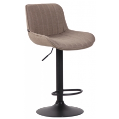Barová židle Lentini, textil, černá / taupe