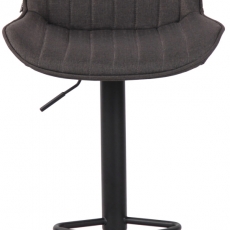 Barová židle Lentini, textil, černá / tmavě šedá - 2