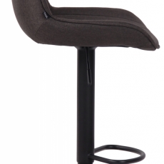Barová židle Lentini, textil, černá / tmavě šedá - 3