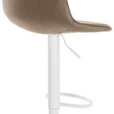 Barová židle Lex, samet,  bílá podnož / hnědá - 3