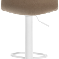 Barová židle Lex, samet,  bílá podnož / hnědá - 4