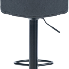 Barová židle Lex, textil,  černá podnož / tmavě šedá - 4