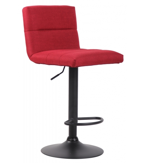 Barová židle Limerick, textil, černá / červená