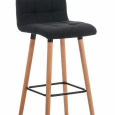 Barová židle Lincoln, textil, černá - 1
