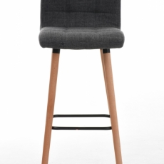 Barová židle Lincoln, textil, světle šedá - 2