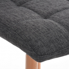 Barová židle Lincoln, textil, světle šedá - 7