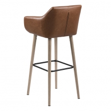 Barová židle Marte (SET 2 ks), koňaková - 4