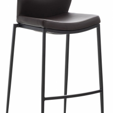 Barová židle Matola, syntetická kůže, hnědá - 1