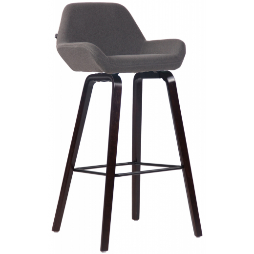 Barová židle Newnan, ořech / tmavě šedá - 1