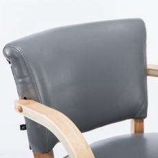 Barová židle s dřevěnou podnoží a područkami Ellen - 10