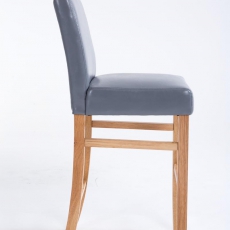 Barová židle s dřevěnou podnoží Wilma - 8