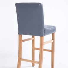 Barová židle s dřevěnou podnoží Wilma - 9