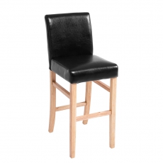 Barová židle s dřevěnou podnoží Wilma - 3