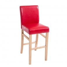Barová židle s dřevěnou podnoží Wilma - 2