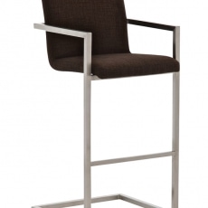Barová židle s nerezovou podnoží Aster textil - 1