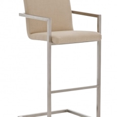 Barová židle s nerezovou podnoží Aster textil - 2