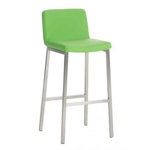 Barová židle s nerezovou podnoží Vigga, zelená - 1