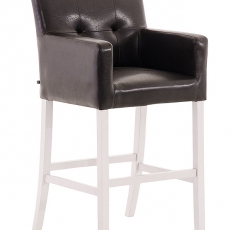 Barová židle s područkami Miranda, bílá podnož - 6