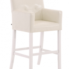 Barová židle s područkami Miranda, bílá podnož - 3