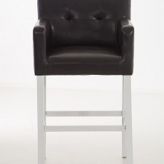 Barová židle s područkami Miranda, bílá podnož - 7