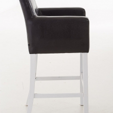Barová židle s područkami Miranda, bílá podnož - 8