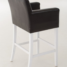 Barová židle s područkami Miranda, bílá podnož - 9