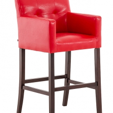 Barová židle s područkami Miranda, hnědá podnož - 4
