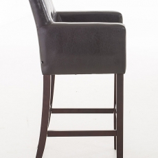 Barová židle s područkami Miranda, hnědá podnož - 8