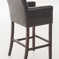 Barová židle s područkami Miranda, hnědá podnož - 9