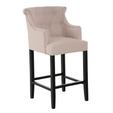 Barová židle s područkami Sylko, černá podnož - 4