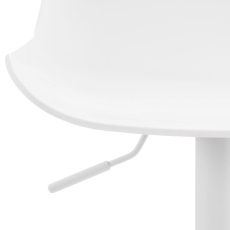 Barové stoličky Aveiro (SET 4 ks), plast, biela - 6