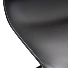 Barové židle Aveiro (SET 4 ks), plast, černá - 5