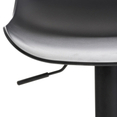 Barové židle Aveiro (SET 4 ks), plast, černá - 6