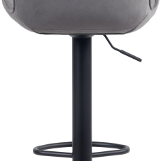 Barové židle Emma (SET 2 ks), samet, tmavě šedá - 4