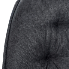 Barové židle Gibson (SET 2 ks), textil, tmavě šedá - 4