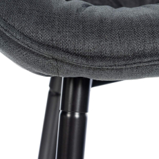 Barové židle Gibson (SET 2 ks), textil, tmavě šedá - 5
