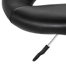 Barové židle Plump (SET 2ks), syntetická kůže, černá - 3