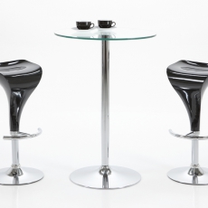Barový stôl Organic okrúhly, číre sklo - 3