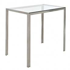 Barový stôl s nerezovou podnožou Darell - 1